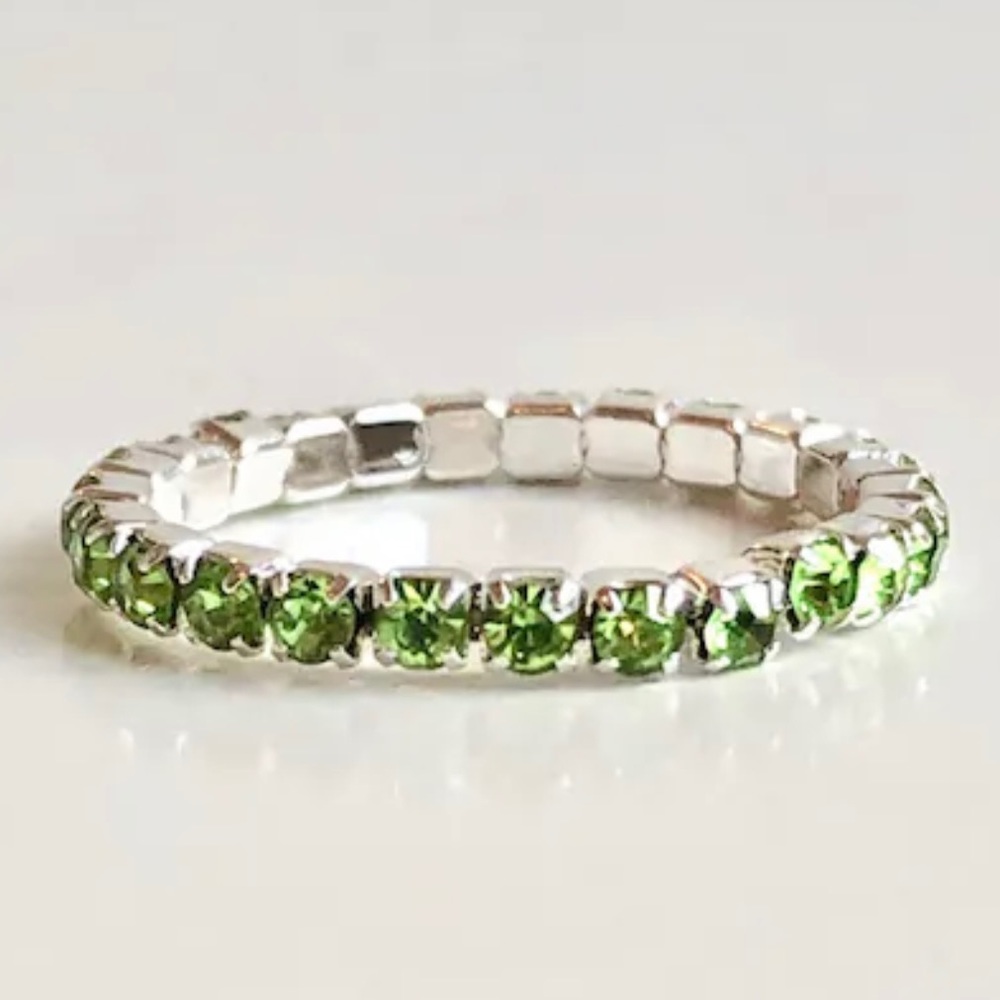 💗 Green Crystal Toe Ring Stretchy fits all sizes NEW